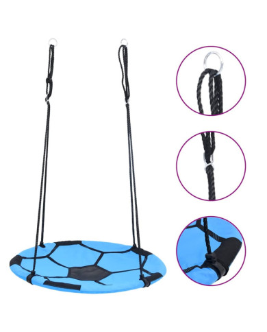 Balançoire nid d'oiseau Motif de ballon de foot 100 cm | Mobilier & Déco