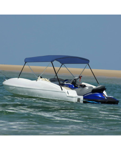Auvent bimini à 2 arceaux Bleu marine 150x120x110 cm | Mobilier & Déco