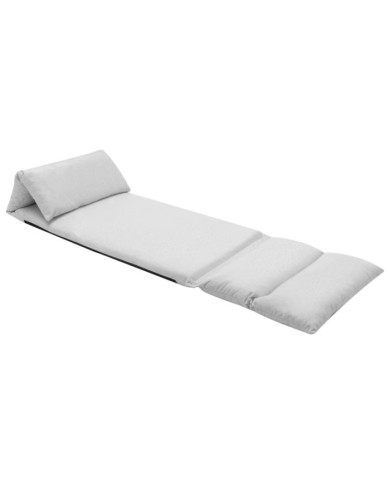 Chaise pliable de sol Gris clair Microfibre | Mobilier & Déco