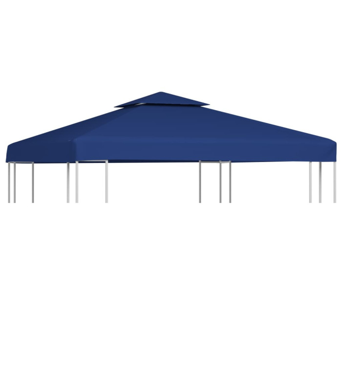 Recouvrement de remplacement d'auvent 310 g/m² 3x3 m Bleu foncé | Mobilier & Déco