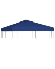 Recouvrement de remplacement d'auvent 310 g/m² 3x3 m Bleu foncé | Mobilier & Déco