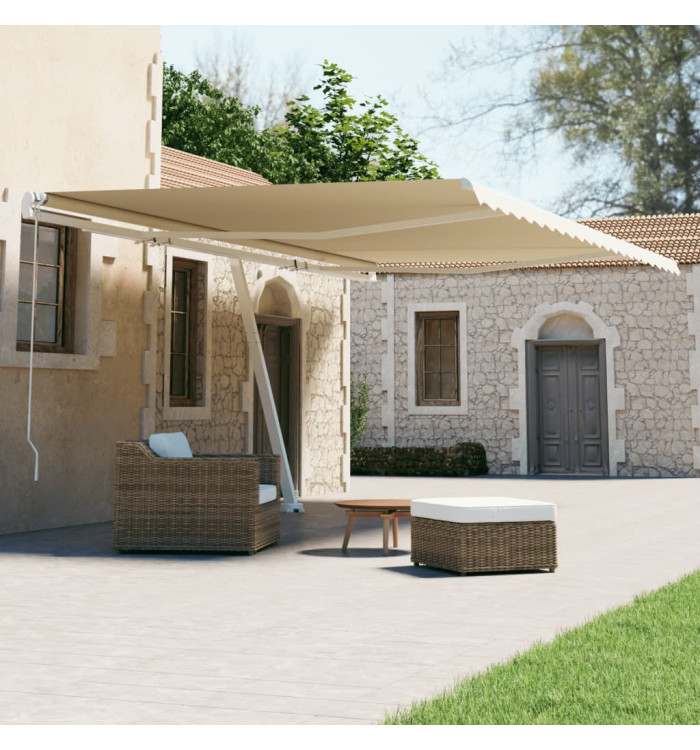 Auvent automatique sur pied 500x300 cm Crème | Mobilier & Déco