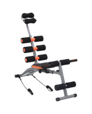 Appareil d'exercices abdominaux en L avec cordes élastiques | Mobilier & Déco