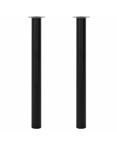 Pied de table télescopique 2 pcs Noir 710 mm - 1100 mm | Mobilier & Déco