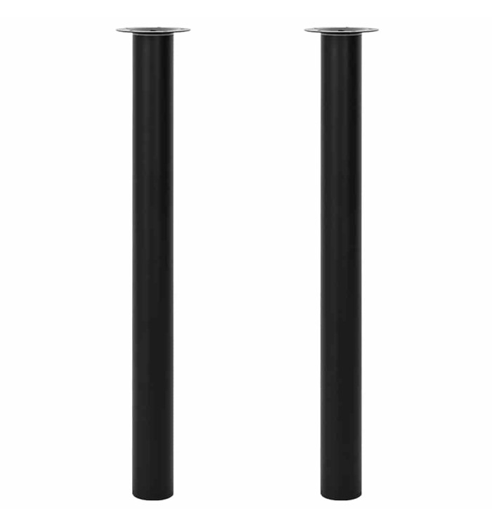 Pied de table télescopique 2 pcs Noir 710 mm - 1100 mm | Mobilier & Déco