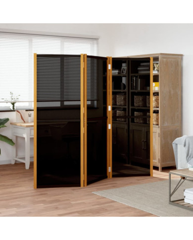 Cloison de séparation 3 panneaux Noir 210x180 cm | Mobilier & Déco