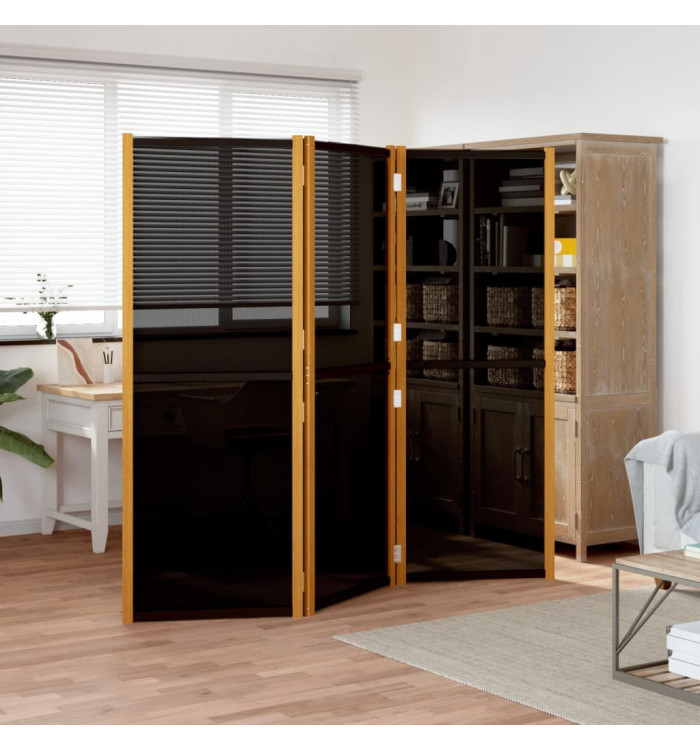 Cloison de séparation 3 panneaux Noir 210x180 cm | Mobilier & Déco