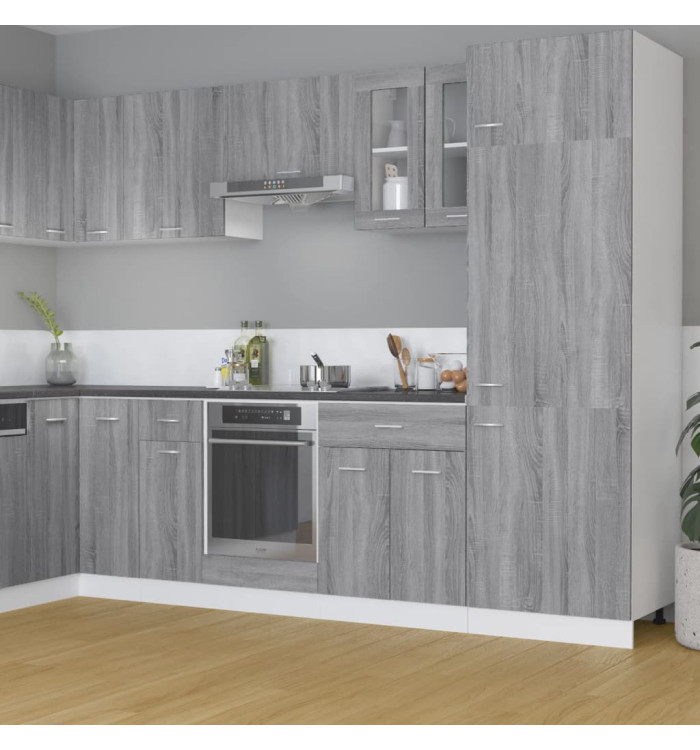Armoire en verre suspendue "Lyon" Sonoma gris | Mobilier & Déco