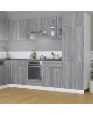 Armoire en verre suspendue "Lyon" Sonoma gris | Mobilier & Déco