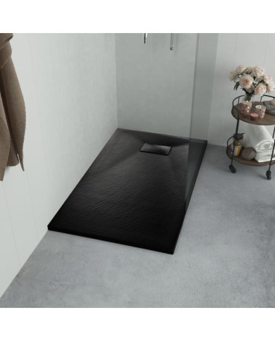 Bac de douche SMC Noir 90 x 90 cm | Mobilier & Déco