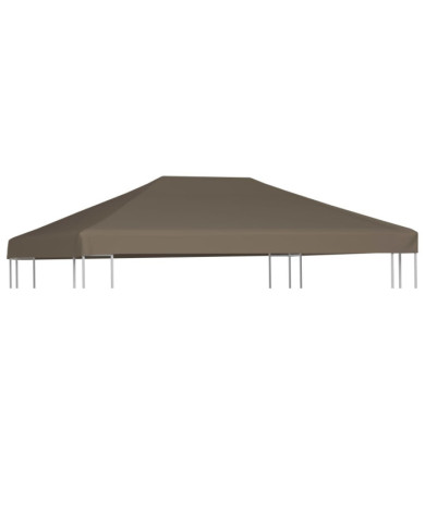 Toile supérieure de gazebo 310 g/m² 3x3 m Taupe | Mobilier & Déco