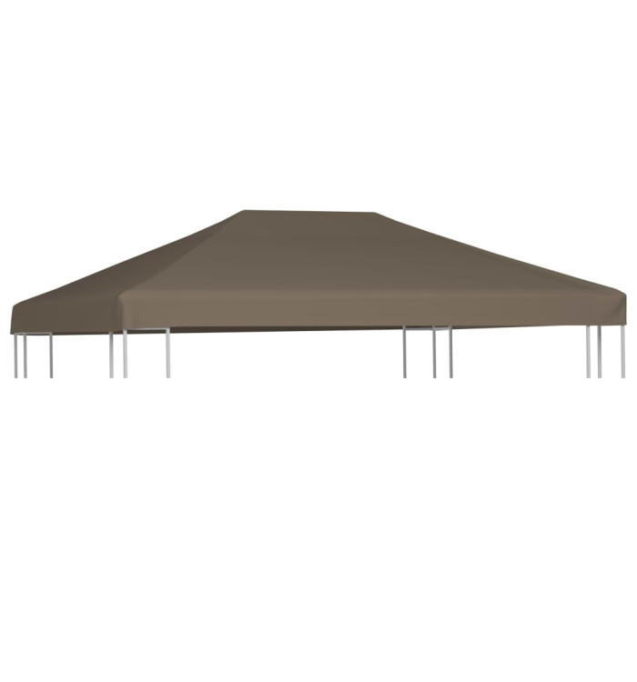 Toile supérieure de gazebo 310 g/m² 3x3 m Taupe | Mobilier & Déco