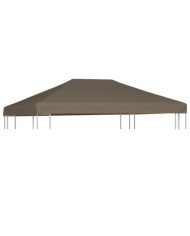 Toile supérieure de gazebo 310 g/m² 3x3 m Taupe | Mobilier & Déco