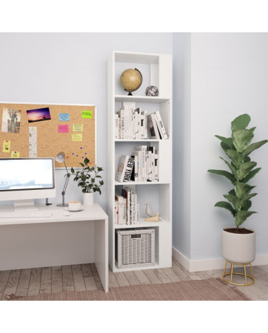 Bibliothèque/Séparateur de pièce Blanc Bois d’ingénierie | Mobilier & Déco