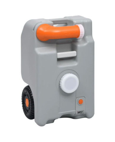 Réservoir d'eau sur roues pour camping 25 L Gris | Mobilier & Déco