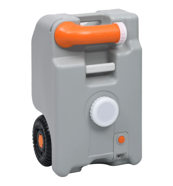 Réservoir d'eau sur roues pour camping 25 L Gris | Mobilier & Déco