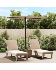 Parasol de jardin avec mât en aluminium 2x1,5 m Taupe | Mobilier & Déco