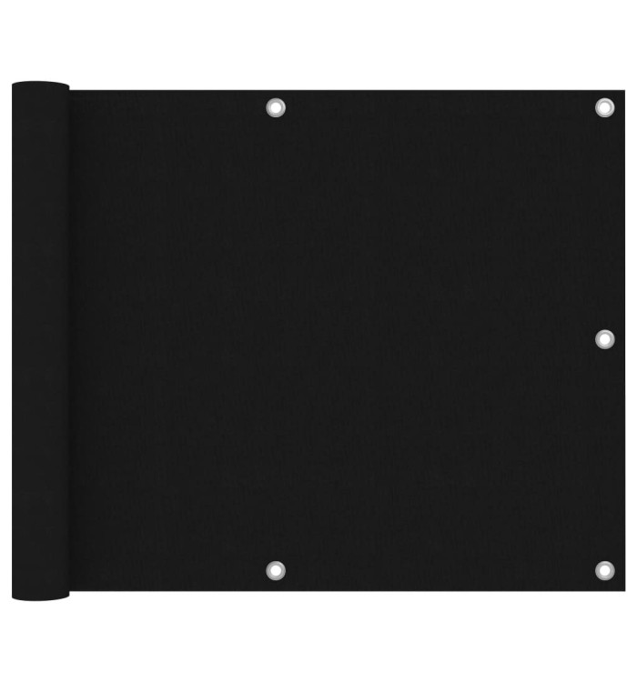 Écran de balcon Noir 75x500 cm Tissu Oxford | Mobilier & Déco
