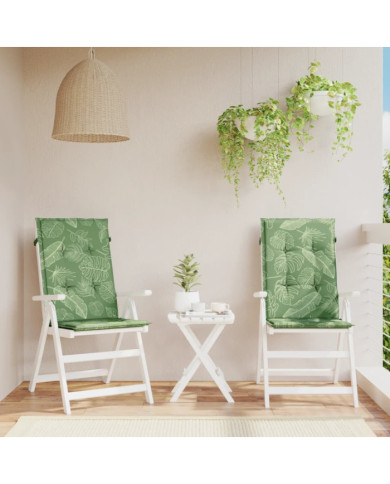 Coussins de chaise à dossier haut lot de 2 modèle de feuille | Mobilier & Déco
