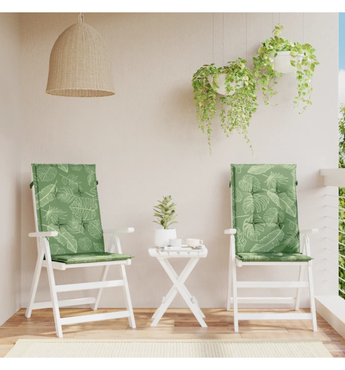 Coussins de chaise à dossier haut lot de 2 modèle de feuille | Mobilier & Déco