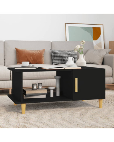 Table basse noir 90x50x40 cm bois d'ingénierie | Mobilier & Déco