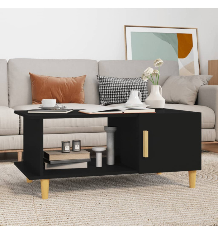 Table basse noir 90x50x40 cm bois d'ingénierie | Mobilier & Déco