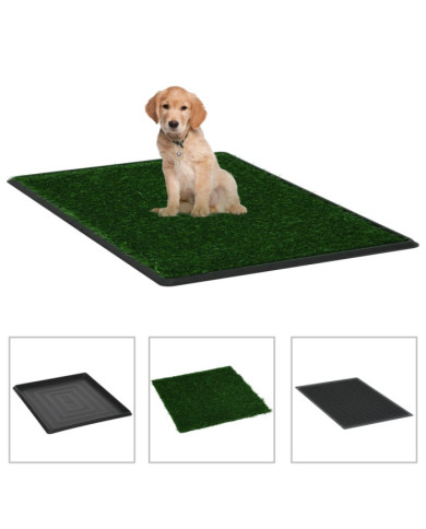 Toilette pour animaux avec plateau et gazon artificiel Vert WC | Mobilier & Déco