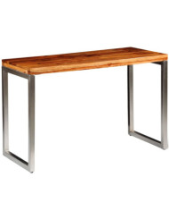 Table à manger avec pieds en acier bois massif | Mobilier & Déco