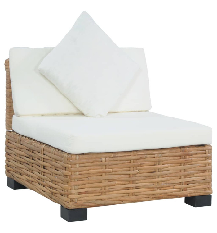 Canapé sans accoudoirs avec coussins Rotin naturel | Mobilier & Déco