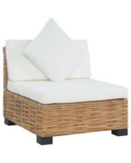 Canapé sans accoudoirs avec coussins Rotin naturel | Mobilier & Déco