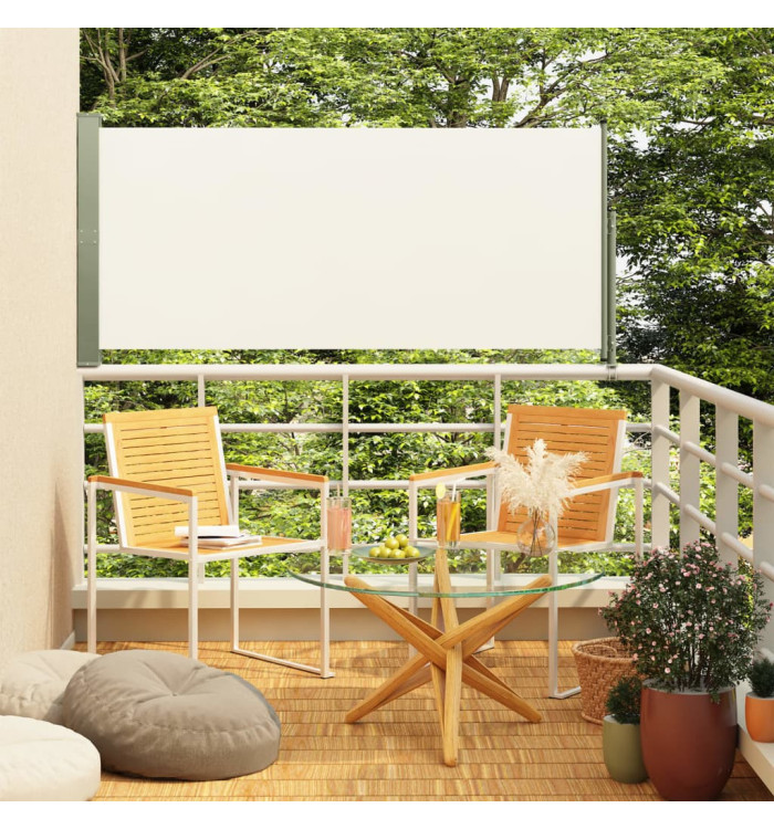 Auvent latéral rétractable de patio 160x300 cm Crème | Mobilier & Déco