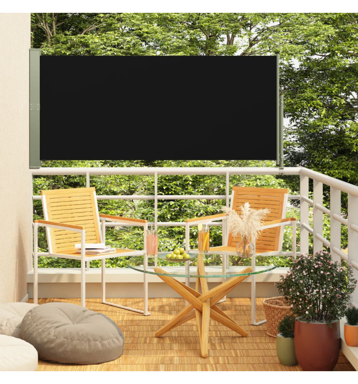 Auvent latéral rétractable de patio 140x300 cm Noir | Mobilier & Déco