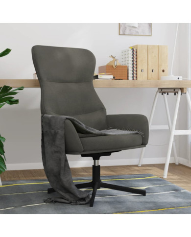 Chaise de relaxation Gris foncé Velours | Mobilier & Déco
