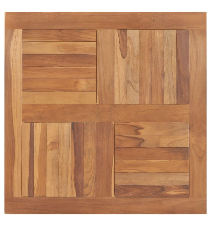 Dessus de table Bois de teck solide Carré 80x80x2,5 cm | Mobilier & Déco