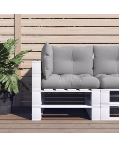 Coussins de palette lot de 3 gris tissu | Mobilier & Déco