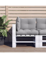 Coussins de palette lot de 3 gris tissu | Mobilier & Déco