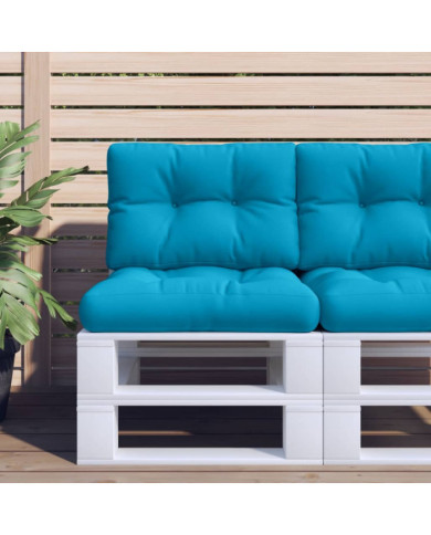 Coussins de palette lot de 2 bleu tissu | Mobilier & Déco