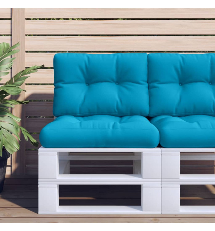 Coussins de palette lot de 2 bleu tissu | Mobilier & Déco