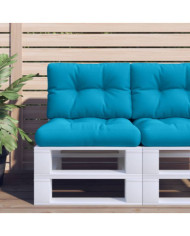 Coussins de palette lot de 2 bleu tissu | Mobilier & Déco