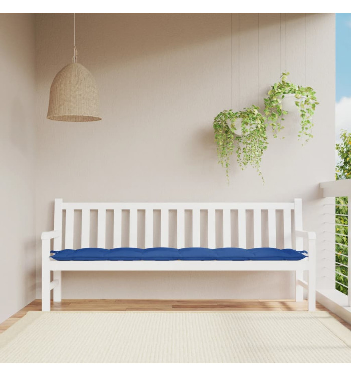 Coussin de banc de jardin bleu royal 200x50x7 cm tissu oxford | Mobilier & Déco
