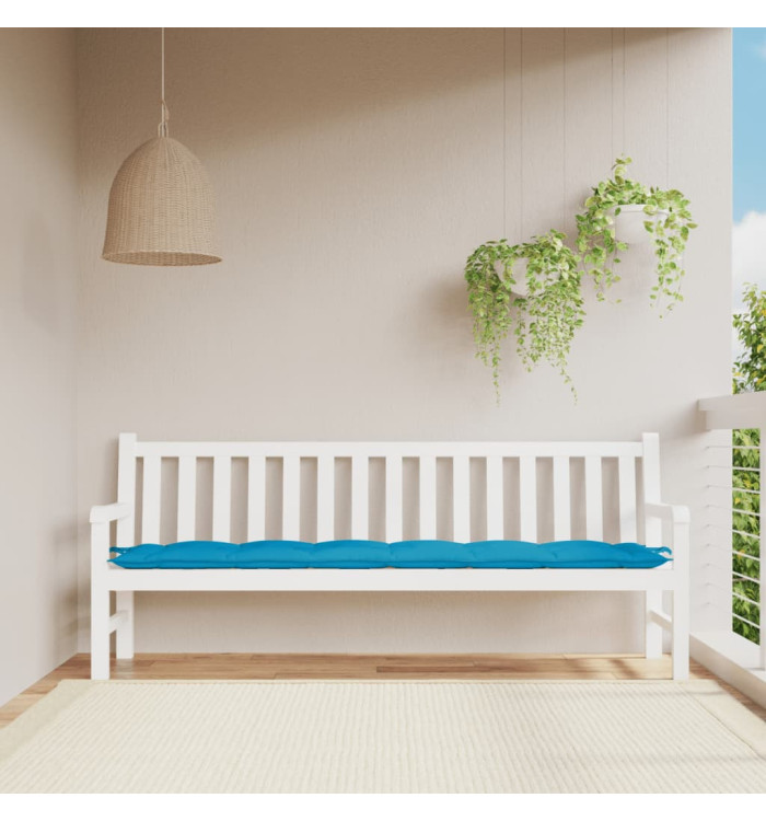 Coussin de banc de jardin bleu clair 200x50x7 cm tissu oxford | Mobilier & Déco