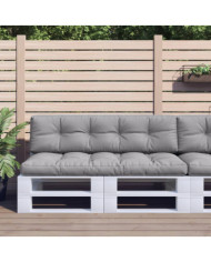 Coussins de palette lot de 2 gris tissu | Mobilier & Déco