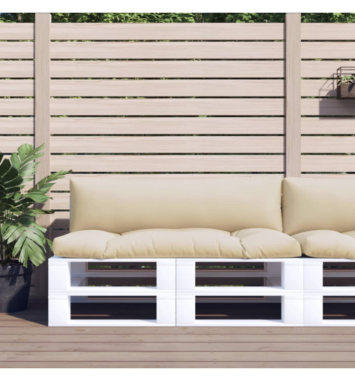 Coussins de palette lot de 2 beige tissu | Mobilier & Déco