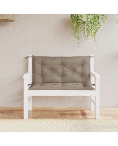 Coussins de banc jardin lot de 2 taupe 100x50x7 cm tissu Oxford | Mobilier & Déco