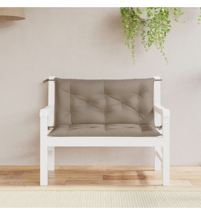 Coussins de banc jardin lot de 2 taupe 100x50x7 cm tissu Oxford | Mobilier & Déco