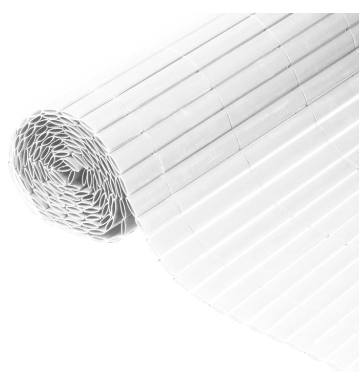 Nature Écran de jardin à double face PVC 1x3 m Blanc | Mobilier & Déco
