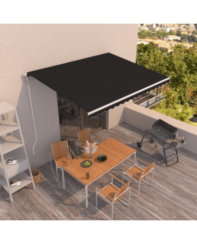 Auvent rétractable automatique 450x300 cm Anthracite | Mobilier & Déco