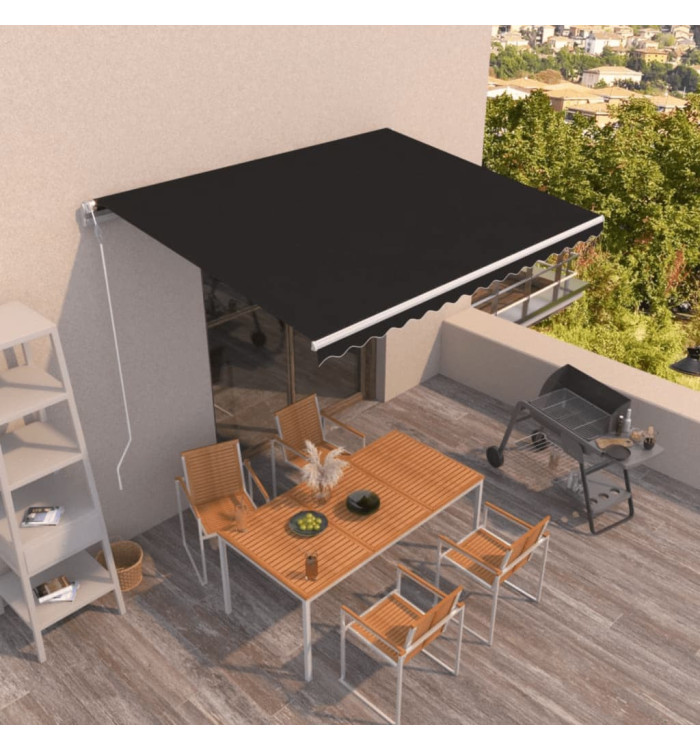 Auvent rétractable automatique 450x300 cm Anthracite | Mobilier & Déco
