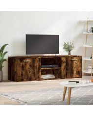Meuble TV chêne fumé 120x34x37 cm bois d'ingénierie | Mobilier & Déco