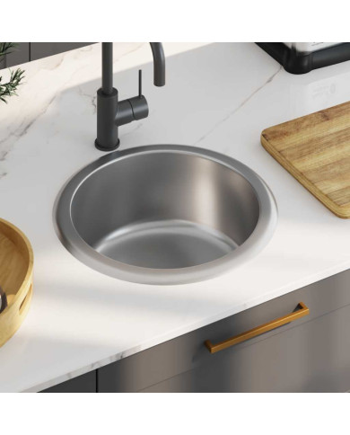 Évier de cuisine avec crépine et piège Acier inoxydable | Mobilier & Déco
